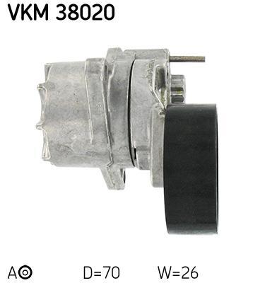 Rolo tensor da correia trapezoidal estriada SKF ref. VKM 38020